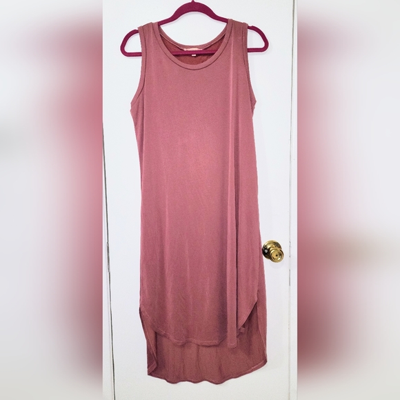 GIBSON LATIMER sizeS Sleeveless BoHo Vibes Tunic Dress In A Dusty Rose Color - Picture 7 of 11